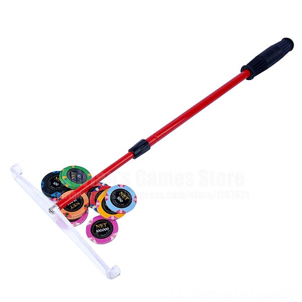

70cm poker chips rake collecter fichas poker raker casino dealer accessories harrow stainless running wear athletic & outdoor apparel steel, Black;blue