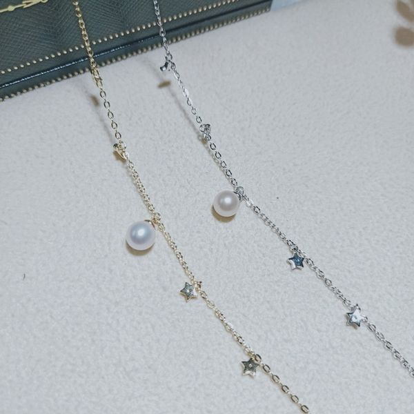 

limited edition-style freshwater pearls bracelets s925 silver zircon 5.5-6 mm perfect circle flawless pearl hand jewelry