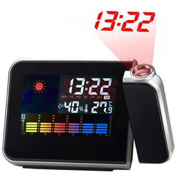 

temperature humidity hygrometer weather station projection alarm clock with digital laser time projector in/outdoor