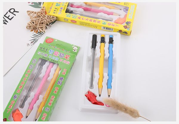 

2pcs creative mechanical pencil kawaii pencils for writing kids girls gift school supplies stationery, Blue;orange