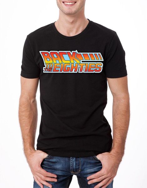 

back to the future новый бренд мода роскошные дизайнер мужские футболки вернуться в футболки 80-х, White;black