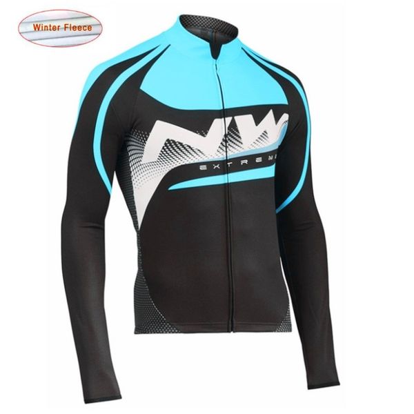 

nw 2019 pro team cycling jackets winter thermal fleece jersey bicycle cycling warm moutain bike clothing jacket northwave, Black