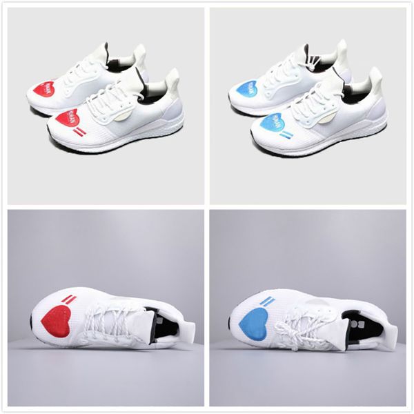 

2019 human brand made x solar hu running shoes white men women red blue heart design outdoor designer sports sneakers