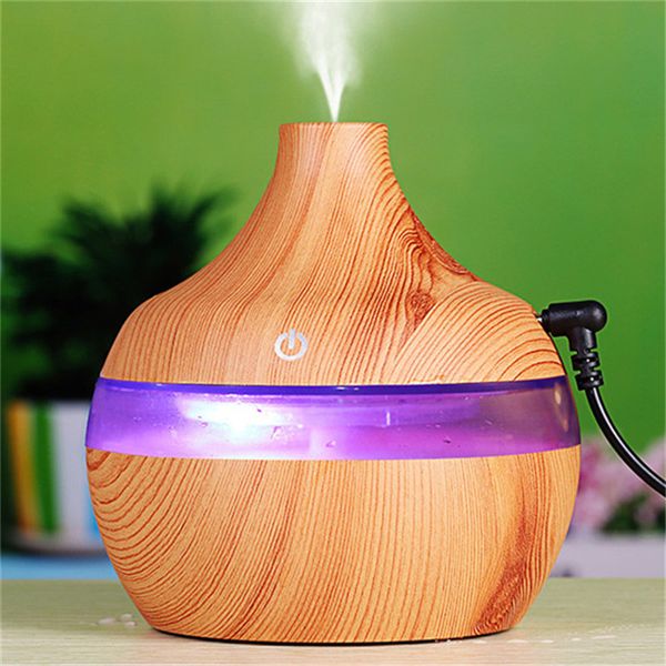 

beijamei 2019 home wood grain air humidifier small aroma diffuser essential oil humidificador 7 led night light