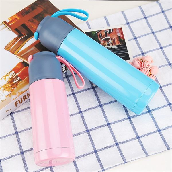 

stainless steel cup with rope lift silicone camping keep warm durable glass multi colours 350ml 500ml vacuum bottle 24jfd1