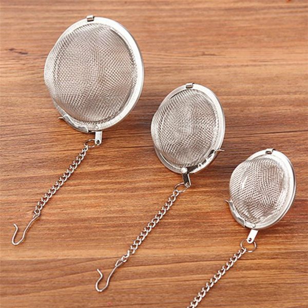 

new s m l stainless steel mesh tea balls 5cm tea infuser strainers filters interval diffuser for tea kitchen dining bar tools