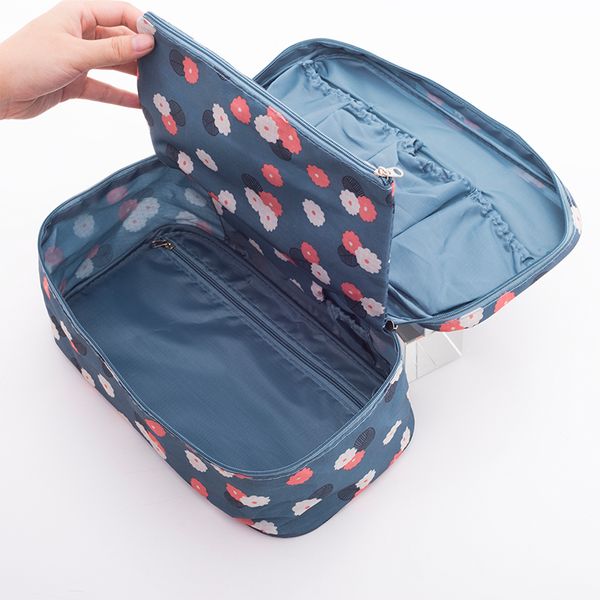 

iux fashion portable women underwear bags girl travel cosmetic bags ladies makeup bra boxes nylon waterproof packing organizers