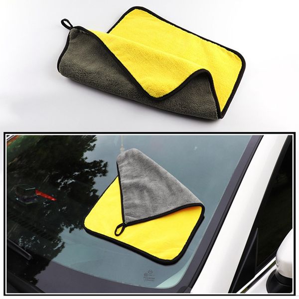 

1pc car wash microfiber towel auto cleaning drying cloth hemming super absorbent car interior&outerior cleaning washing towel