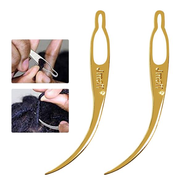 

2x dreadlocks tools hair interlocking braiding decor diy golden