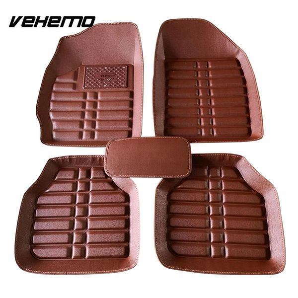 

vehemo 5шт левый водитель вождения коврик авто ковер водонепроницаемый коврик для ног спереди и сзади аксессуары универсальный floorliner