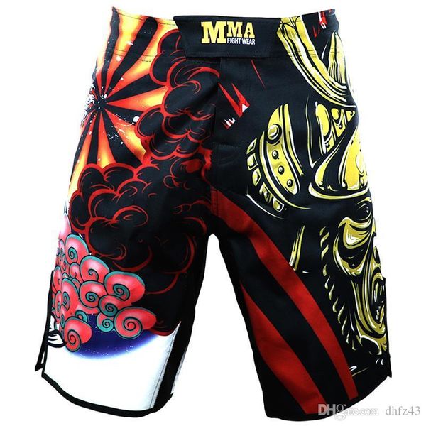 

2018 men fashion summer mixed fighting muay thai general sanda polyester pocket decorative quick drying, White;black