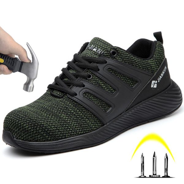 

anti-static insulation shoes woven casual work shoes non-slip anti-smash anti-piercing safety lightweight men's boots, Black