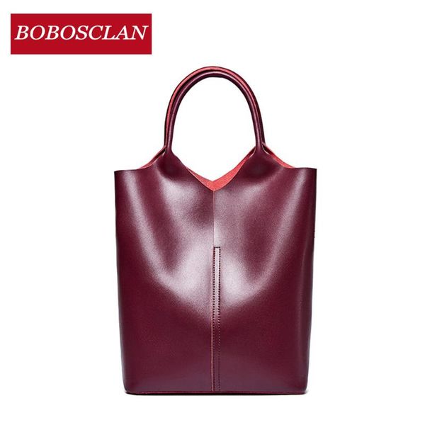

bobosclan women's handbag 2020 fashion new leather women bag lady tote bag real leather messenger