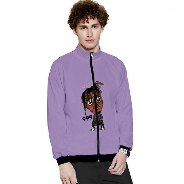 

style long sleeve with zipper jacket homme casual clothes mens designer stand collar jacket juice wrld hip hop, Black;brown