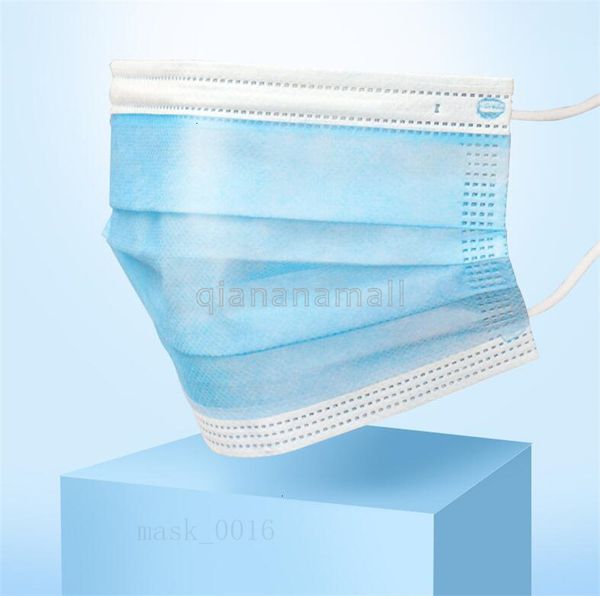 

l 1pcs dhl shipping masks 50 pieces disposable elastic mouth soft breathable mask dust proof breathable blue pink white random delivery