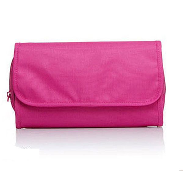 

canvas wash pouch with hook hanging folding large capacity solid accessories storage clear toiletry makeup bag travel men women