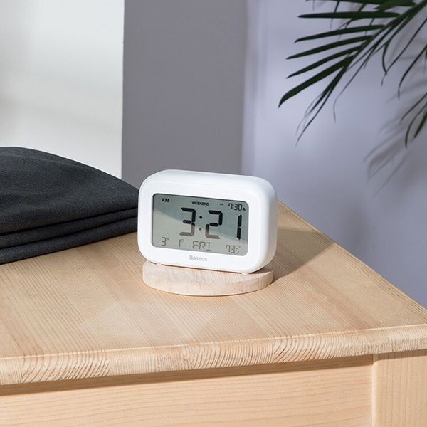 

digital smart alarm clocks led display temperature mute luminous alarm clock snooze function intelligent sensor clocks