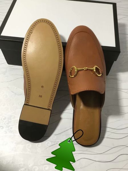 

newprincetown designer women shoes classic slippery metal buckle beach slippers soft lazy slippers6-45, Black