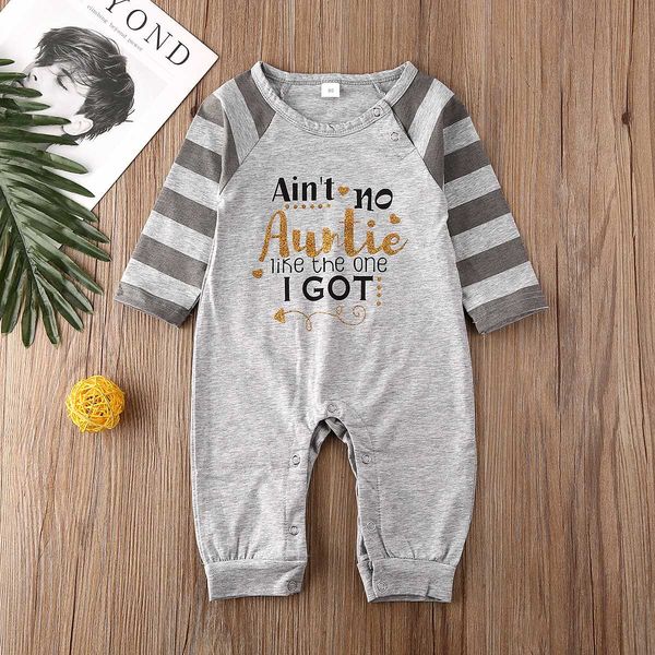 

pudcoco newborn baby boy girl clothes letter print striped long sleeve romper jumpsuit one-piece outfit cotton clothes, Blue