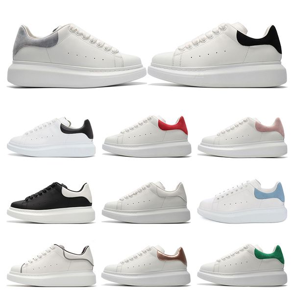 

New Platform Mens Designer shoes black leather suede casual for girl women white red fashion comfortable flat sports sneakers size 35-44