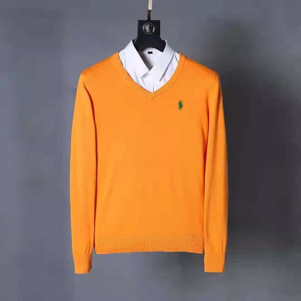 

ralph men lauren designer sweater fashion simple cotton pullover sweater outdoor sports leisure wild brand bottoming shirt, White;black