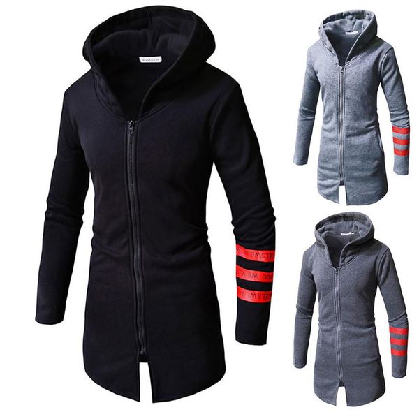 

man 's jackets and coats winter brand casual warm stripe zipper long sleeve blouse jacket coat men 's windbreaker jackets size m-3, Black;brown