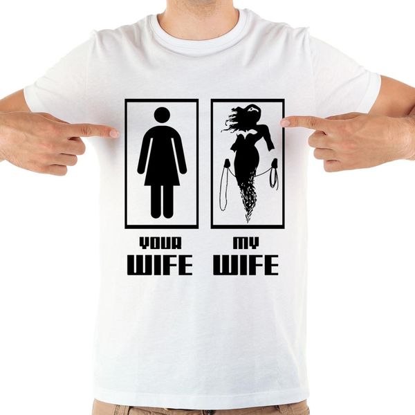 

my wonder women girlfriend wife funny t shirt men 2019 summer new short sleeve casual cool t-shirt homme street wear, White;black
