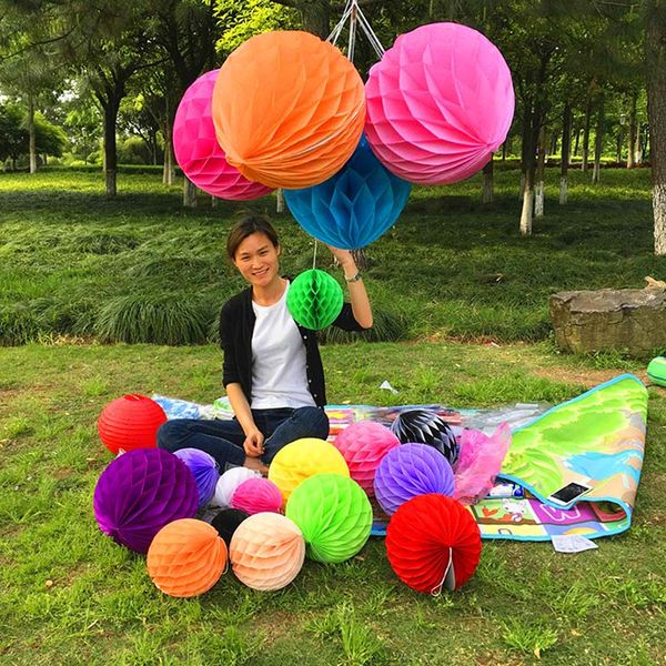 

розовый бумажный шар цветок соты шарики бумажный фонарь baby shower день рождения свадьба праздничное украшение партии xd21039