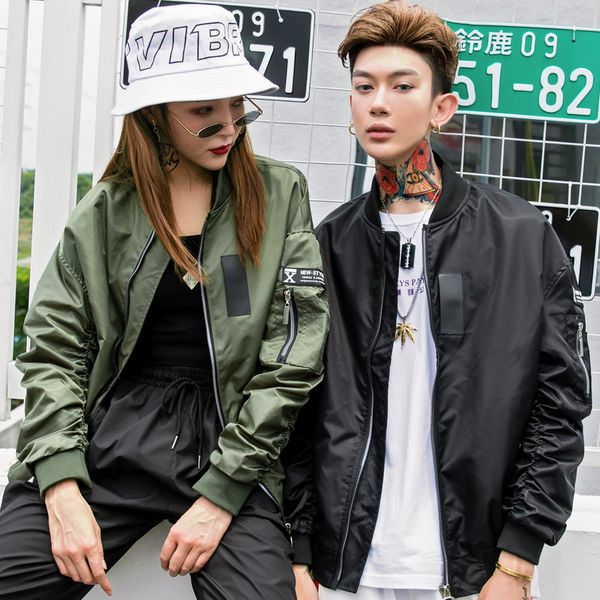 

2020 spring autumn new korean tide brand jacket couple jacket hip-hop casual loose large size baseball uniform men, Black;brown