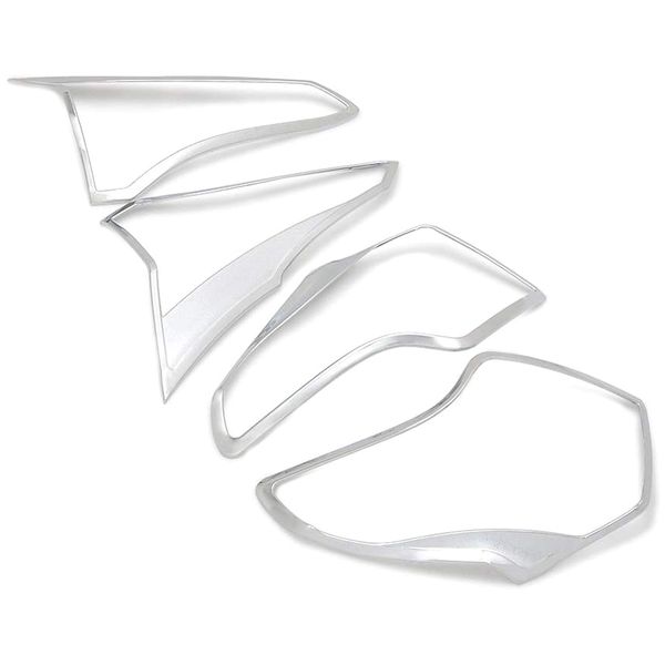 

abs chrome rear tail lights cover trim bezels for rav4 rav-4 xle le 2018 2017 2016 outside accessories 4pcs/set