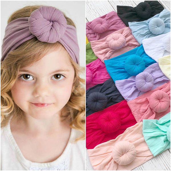 

21 стилей новорожденных малыши hairbands head wrap тюрбан ребёнка узел волосы шарик группа bohemian infant ободки бутики волосы украшение d3, Slivery;white