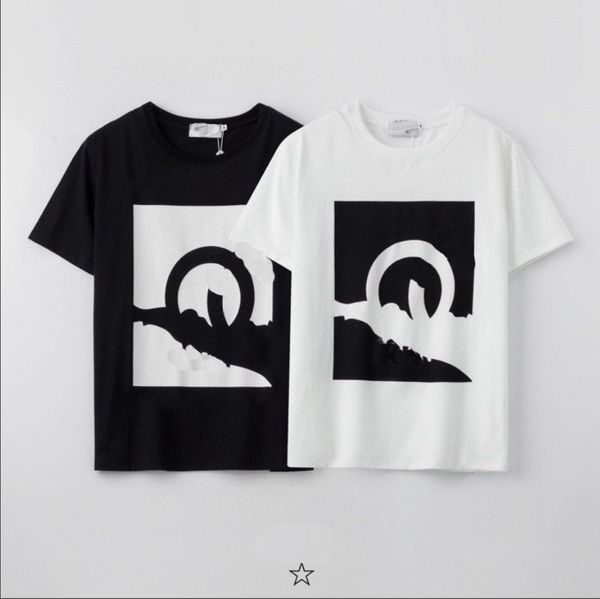 

designer women's short-sleeved summer burst fashion women's clothing with geometric print t-shirt wholesale size s-2xl, White