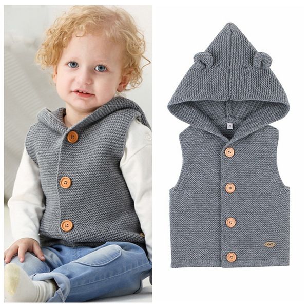 

knitted clothes sleeveless clothing baby vest clothes autumn winter newborn baby boys girls sweater, Camo