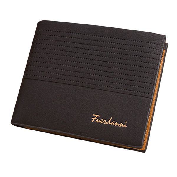 

maioumy wallet man pu leather holder men business casual male purse polyester short coin pocket wallets, Red;black