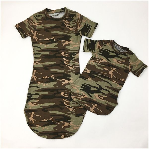 

family matching outfits stripe mother and daughter dress, Blue