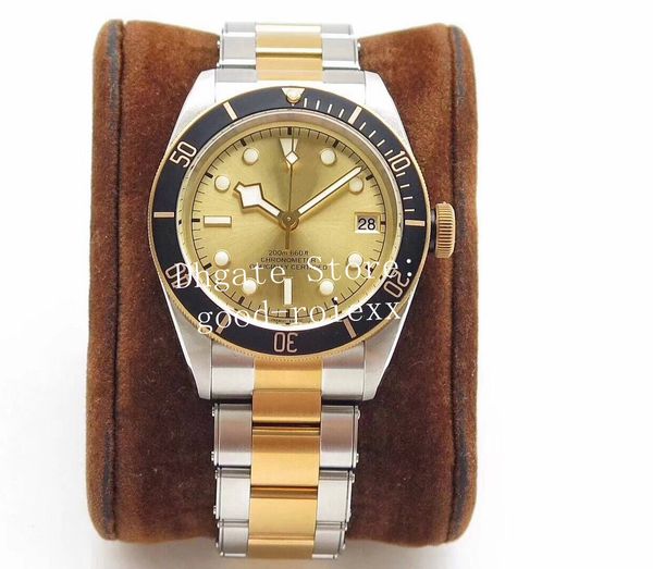 

роскошные 41 мм мужские часы мужские автоматические eta 2824 мужчины дата дэвид бекхэм m79733n шампанское золотая сталь 79733 heritage dive, Slivery;brown