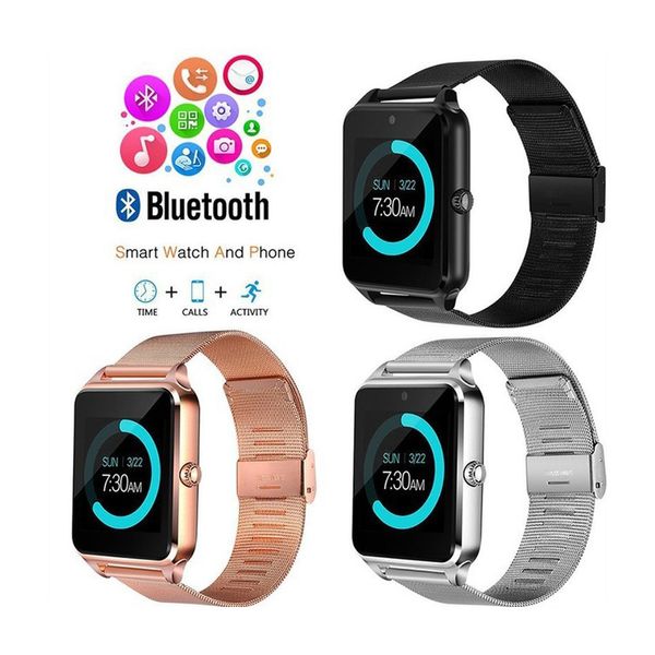 

SmartWatch Z60 Smart Watch Bluetooth с поддержкой из нержавеющей стали SIM-карта и TF-карта SmartWatch Androi