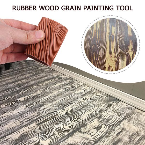 

diy imitation wood graining pattern brush tools rubber wood grain painting tool portable household painting supplies