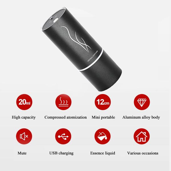 

new car air purifier essential oil spreader multi-function mini aroma diffuser usb car air purifier drop shipping