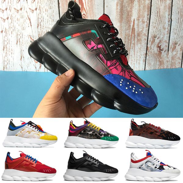 

chain reaction black multi color rubber suede mens casual shoes floral chainz leopard tan white luxury designer men women shoes us5.5-11