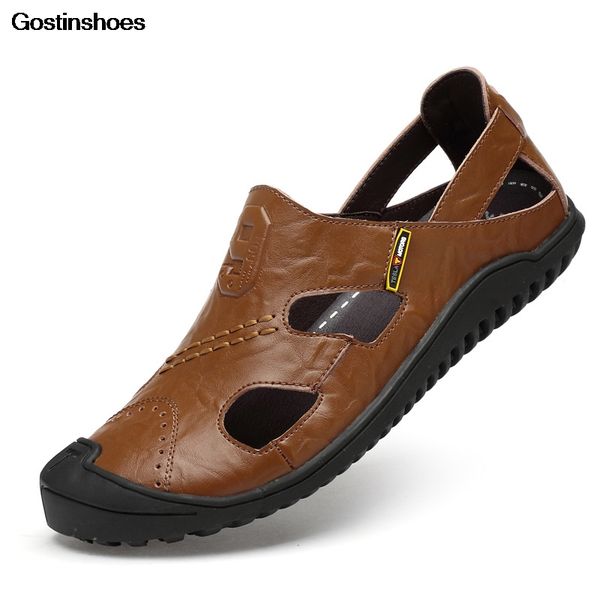 

sandales homme mens sandals large size closed toe casual shoes summer sandals men beach, Black