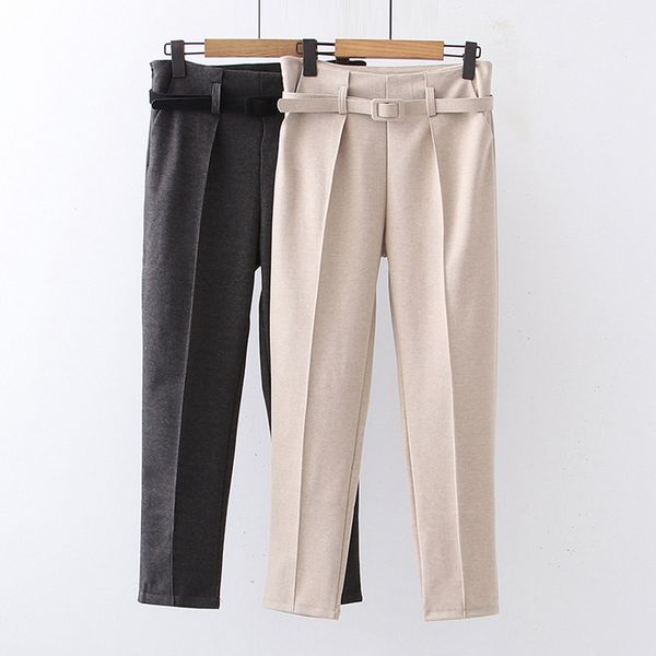 

теплые повседневные брюки женские шаровары 2020 осень зима утолщаются овчинные брюки эластичная высокая талия женщина большой размер 3xl, Black;white