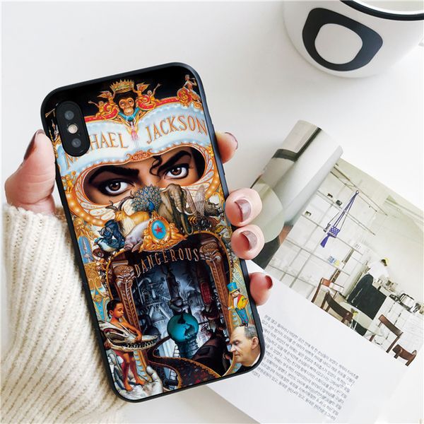 

capa luxury michael jackson mj dangerous cover for iphone 11 pro xs max xr case for iphone 8 7 6s plus 5s se case soft silicone cover.