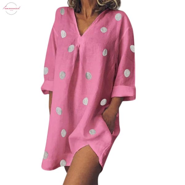 

женское платье праздник boho dot print pomisi свободная пляжная вечеринка цветочная туника печатная полосатая женская женская одежда лето, Black;gray