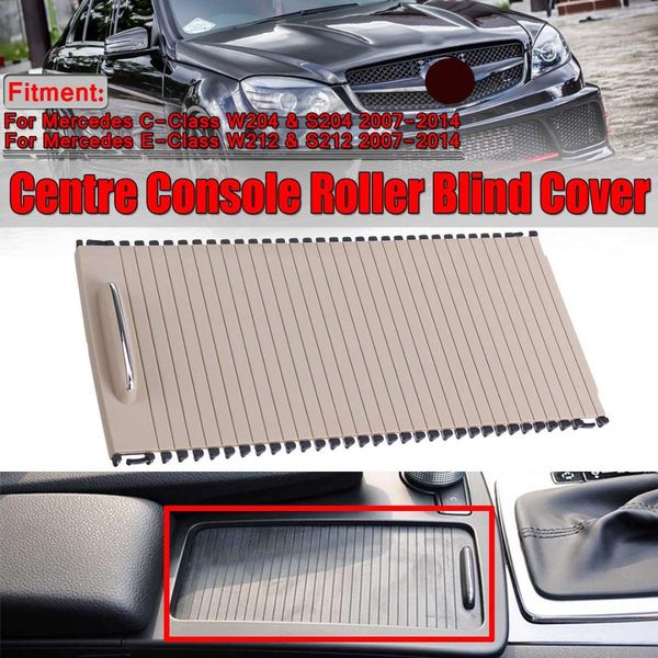 

3color car center console cover cup holder roller blind w204 cover for c-calss w204 s204 e-class w212 s212 c180 c200