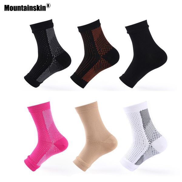 

mountainskin men women foot ankle anti fatigue socks cycling fishing camping running yoga sports man female fitness socks vk044, Black