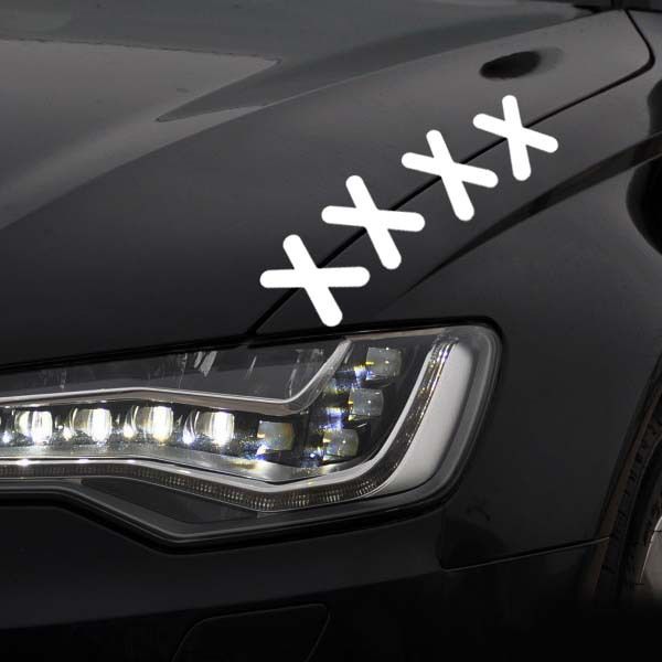 

2pcs for hellaflush car stickers mashup suture patch reflective covers