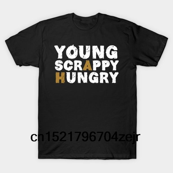 

men t shirt young scrappy hungry fashion for funny t-shirt novelty tshirt women, White;black