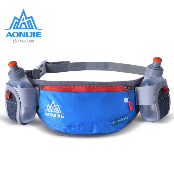 

aonijie e882 marathon jogging cycling running hydration belt waist bag pouch fanny pack phone holder with 170ml water bottles