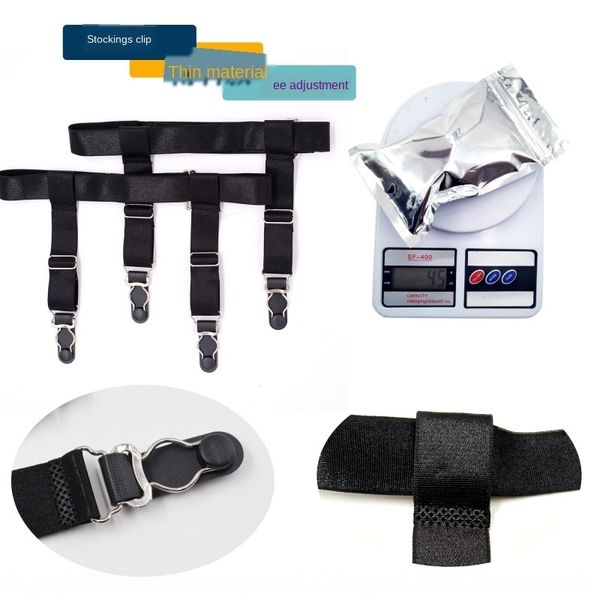 

men's belt nylon material suspender clip shirt sling shirt sling anti-wrinkle suspender buckle activity style, Black;white